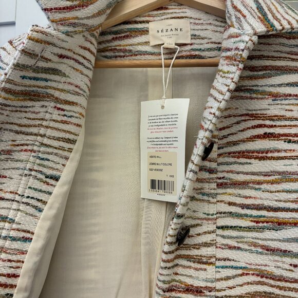 Sezane Will Jacket in Multicoloured Stripes *BNWT* - Picture 10 of 12